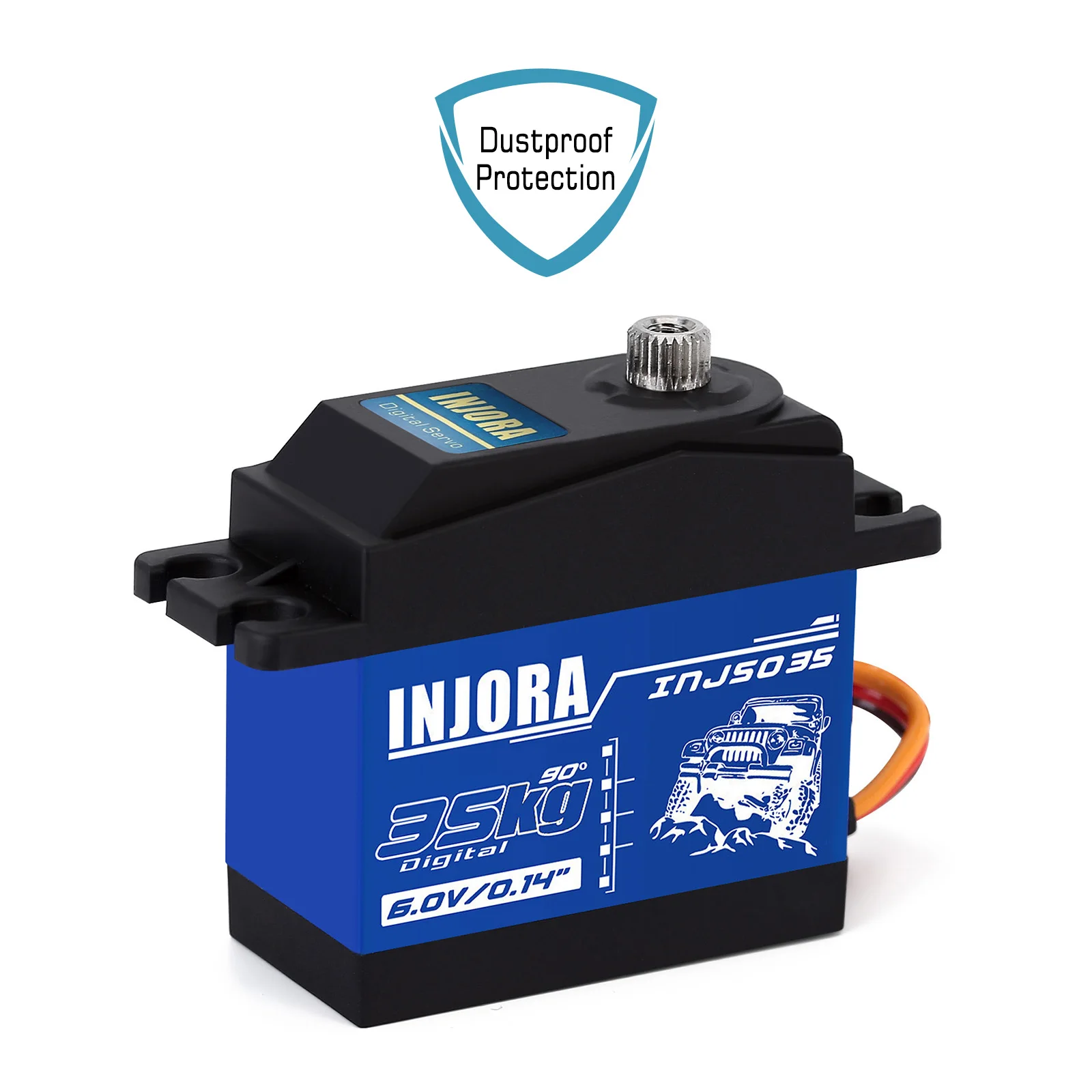 INJORA INJS025 INJS035 Digital Servo 25KG 35KG Large Torque Waterproof Servos for RC Car Crawler SCX10 Truck Robot Upgrade Parts