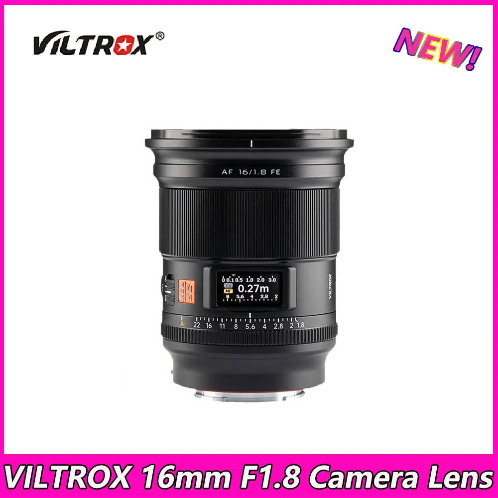 

VILTROX AF 16mm F1.8 Auto Focus Camera Lens Full Frame Large Aperture Wide Angle Prime Lens For Sony FE Mount Cameras