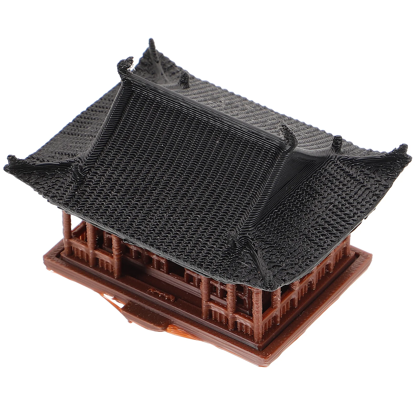 Pavilion Decorations Miniature Zen Garden Pagoda Statues Gazebo Flower Vase Plastic Fish Shelter Aquarium Japanese