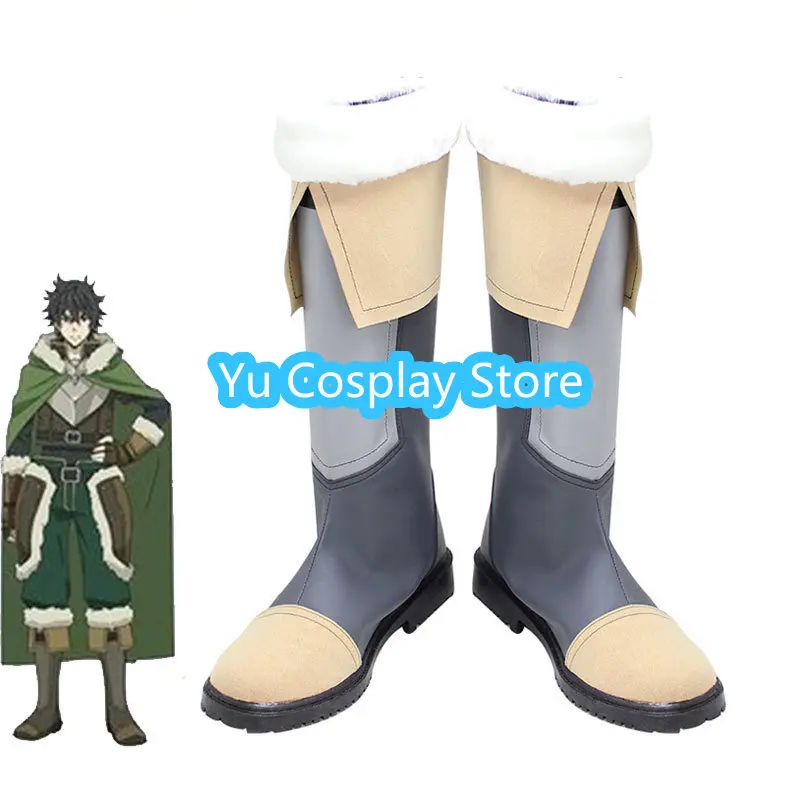 

Обувь для косплея из искусственной кожи для аниме The rising of the shield hero Naofumi Iwatani, ботинки для Хэллоуина, реквизит для косплея, изготовленные на заказ