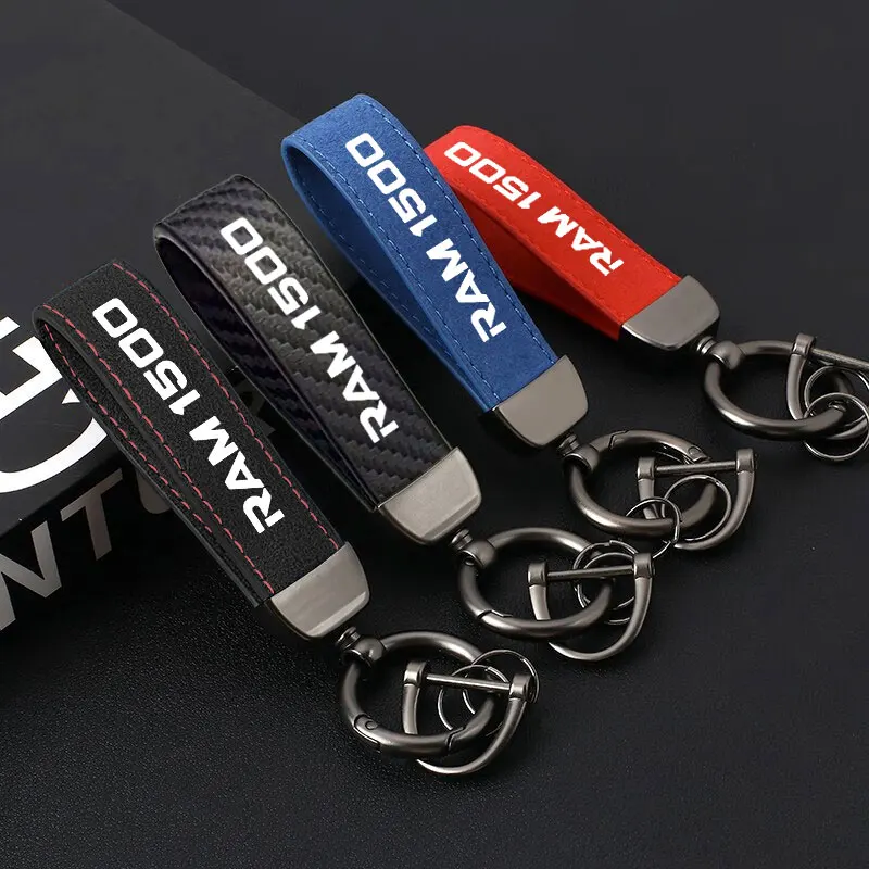 

Luxury Design Key Chains Business Accessories Keyring Pendant Horseshoe Buckle For Dodge RAM1500 Car Accessories Universal