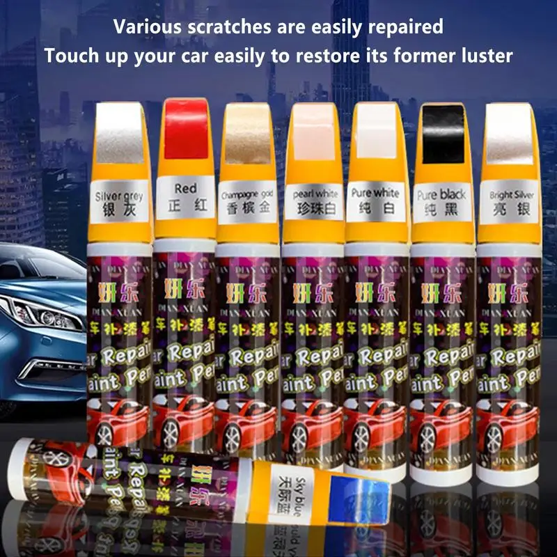 

12ML Car High Gloss Touchh Up Paint Pen Auto Scratch Repair Filler Remover Pen Waterproof Non-toxic Paint Scratches Remover Pen