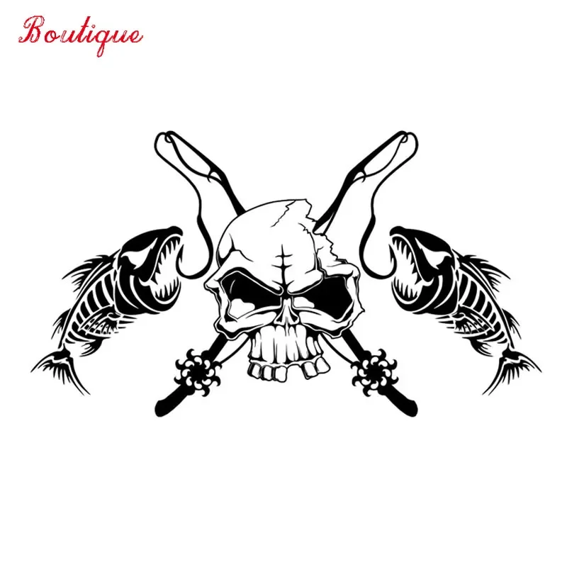 

Waterproof sunscreen scratch proof fishing head skeleton fishing rod reel hook car PVC 40cmx22.2cm