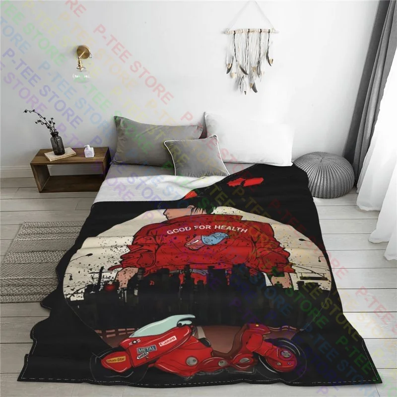 Anime Akira V3 Katsuhiro Otomo 1988 01 Blanket Casual Flannel Ultra-Soft Bedding Supply Machine Washable