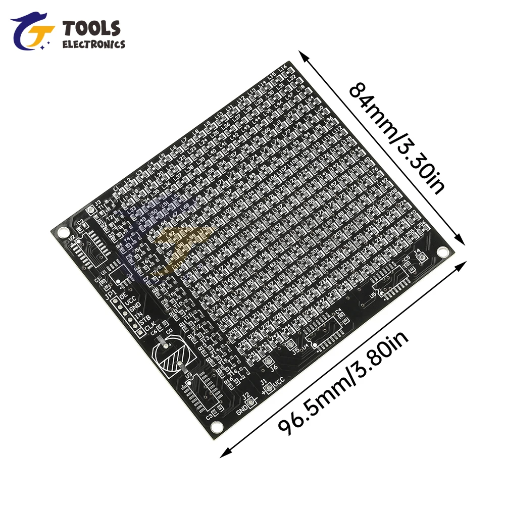 DIY 電子キット 64LED/256LED 赤色ディスプレイ LED SMD ドットマトリックス広告スクリーン 楽しいはんだ付け練習 溶接練習キット