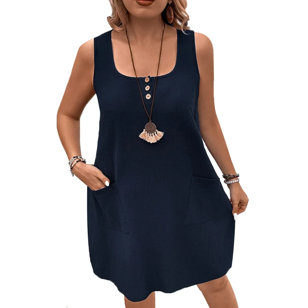 2025 ملابس نسائية مقاس كبير نمط فرنسي أنيق وبسيط للتنقل، نسيج التخسيس، فستان متخصص للنساء كاجوال Y2k