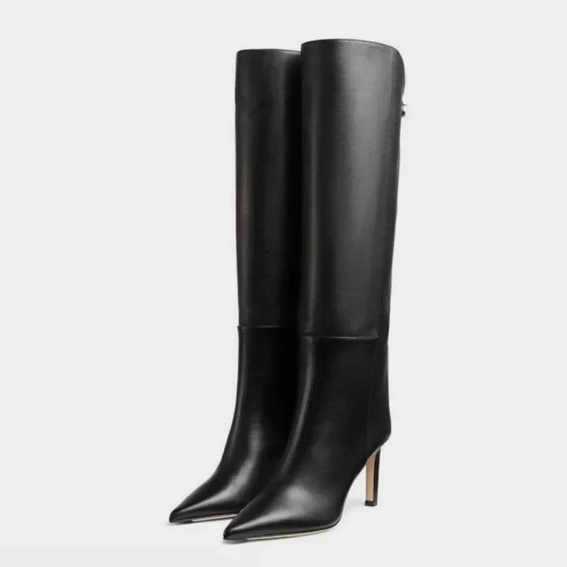 JOZHAMTA Size 34-43 Women Knee High Boots Luxury Brand Sexy Super High Heels Shoes For Women Winter 2025 Leather Long Boots