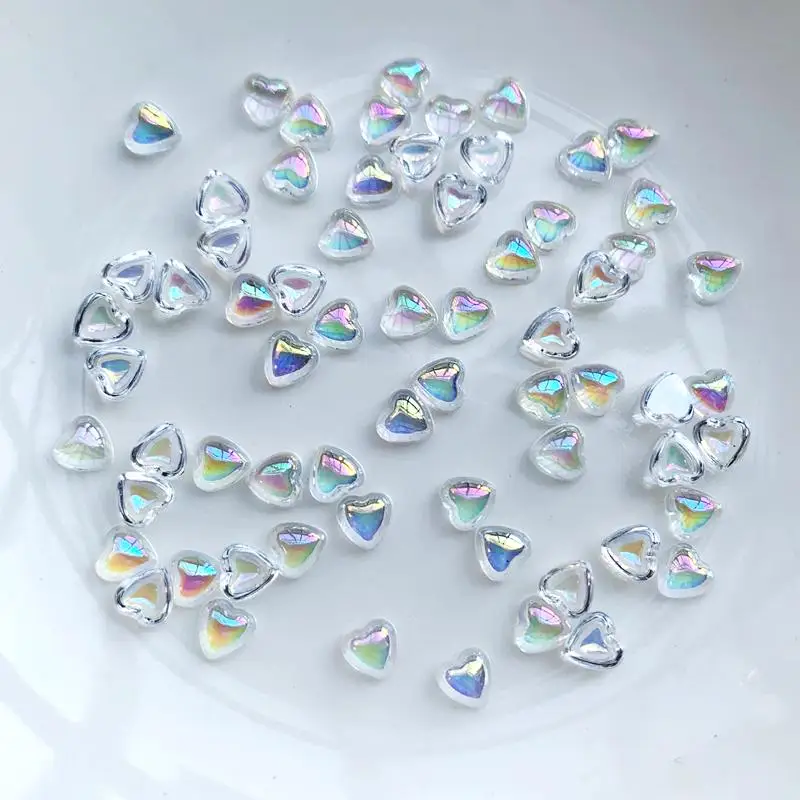 100pcs 5mm strass di cristallo a forma di cuore accessori decorativi fai da te cristalli decorazione di cerimonia nuziale diamanti per unghie