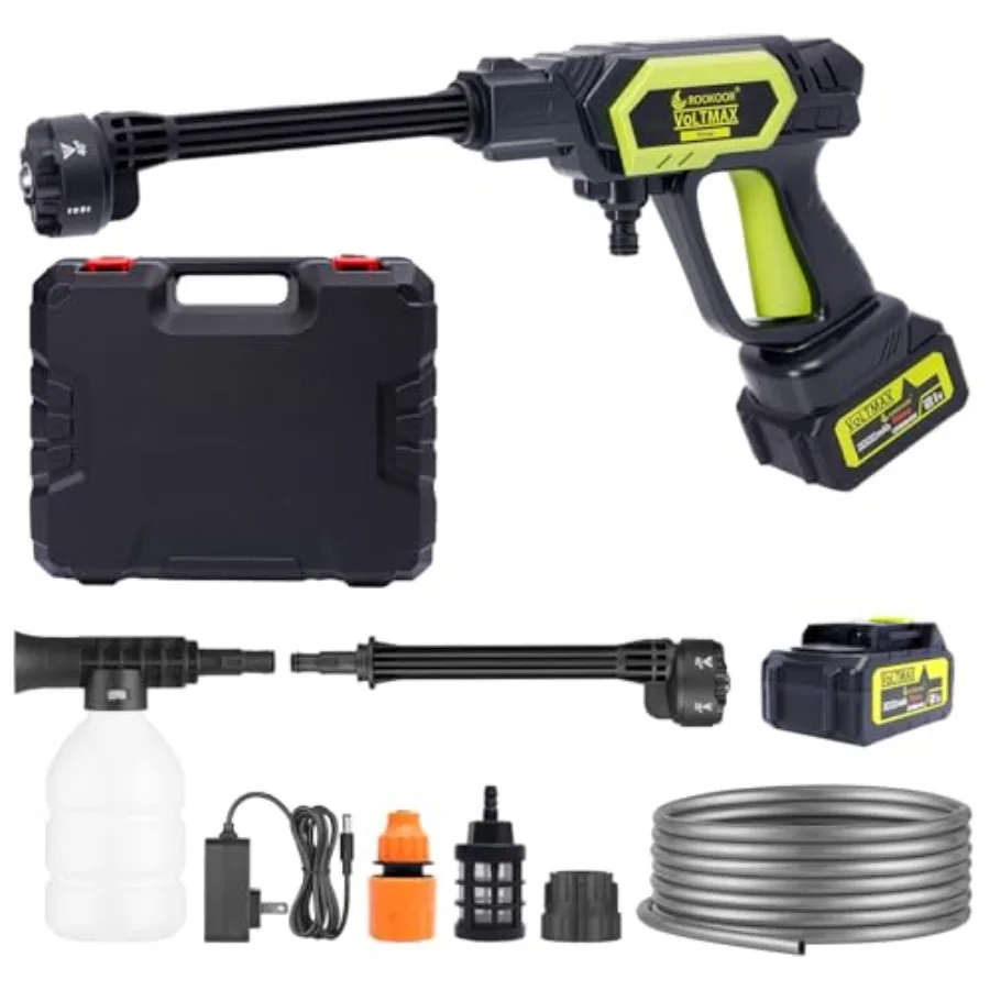 

Беспроводная мойка высокого давления Prime на аккумуляторе, портативный распылитель, ручной мини-пистолет для дома, автомобиля, ухода за патио, 6 режимов