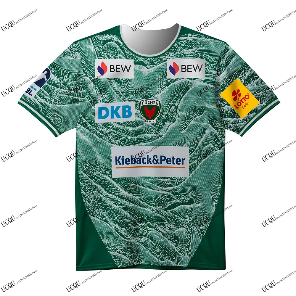 Fuchse Berlin 2025-26 Neuankömmling Deutschland 3D-gedrucktes Handballtrikot Lässiges T-Shirt Home Away Erwachsene KINDER Unisex Top EHF League