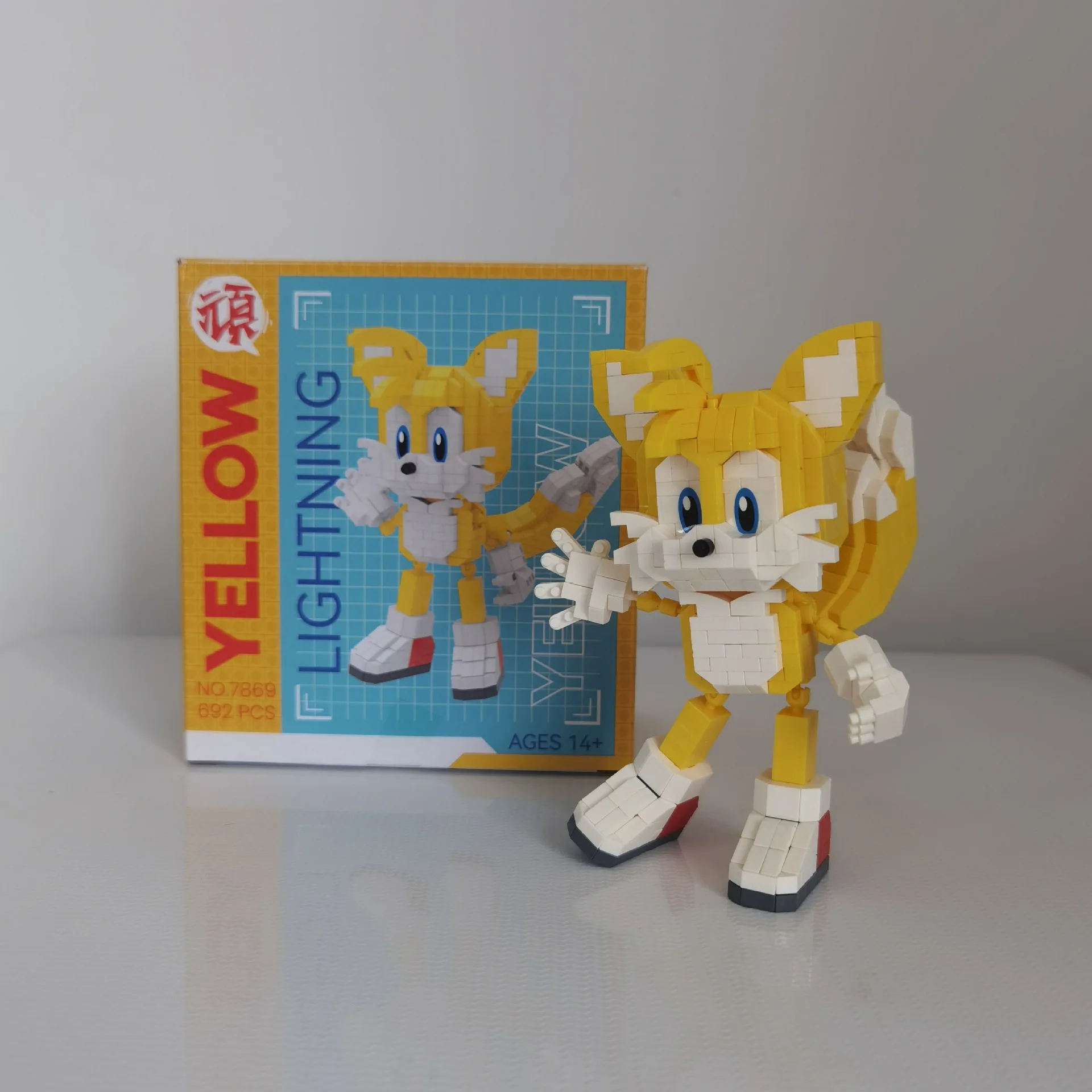 أنيمي القنفذ شخصية اللبنات لعبة لعبة الكرتون سونيك الجسيمات الصغيرة لغز اللبنات لعبة طفل متعة هدية عيد ميلاد #3