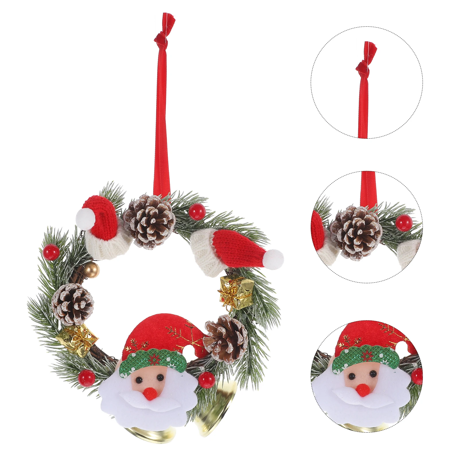 

Christmas Wreath Hanging Garland for Windows Decorative Wall Decoration Xmas Pendant Ornaments Artificial