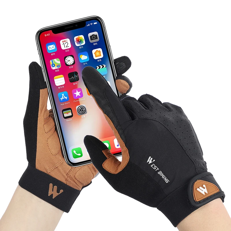 WEST BIKING Touch Screen Men Sports Cycling Gloves Women MTB Bike Gloves Motorcycle Bicycle Gloves Fitness Running Gym Riding