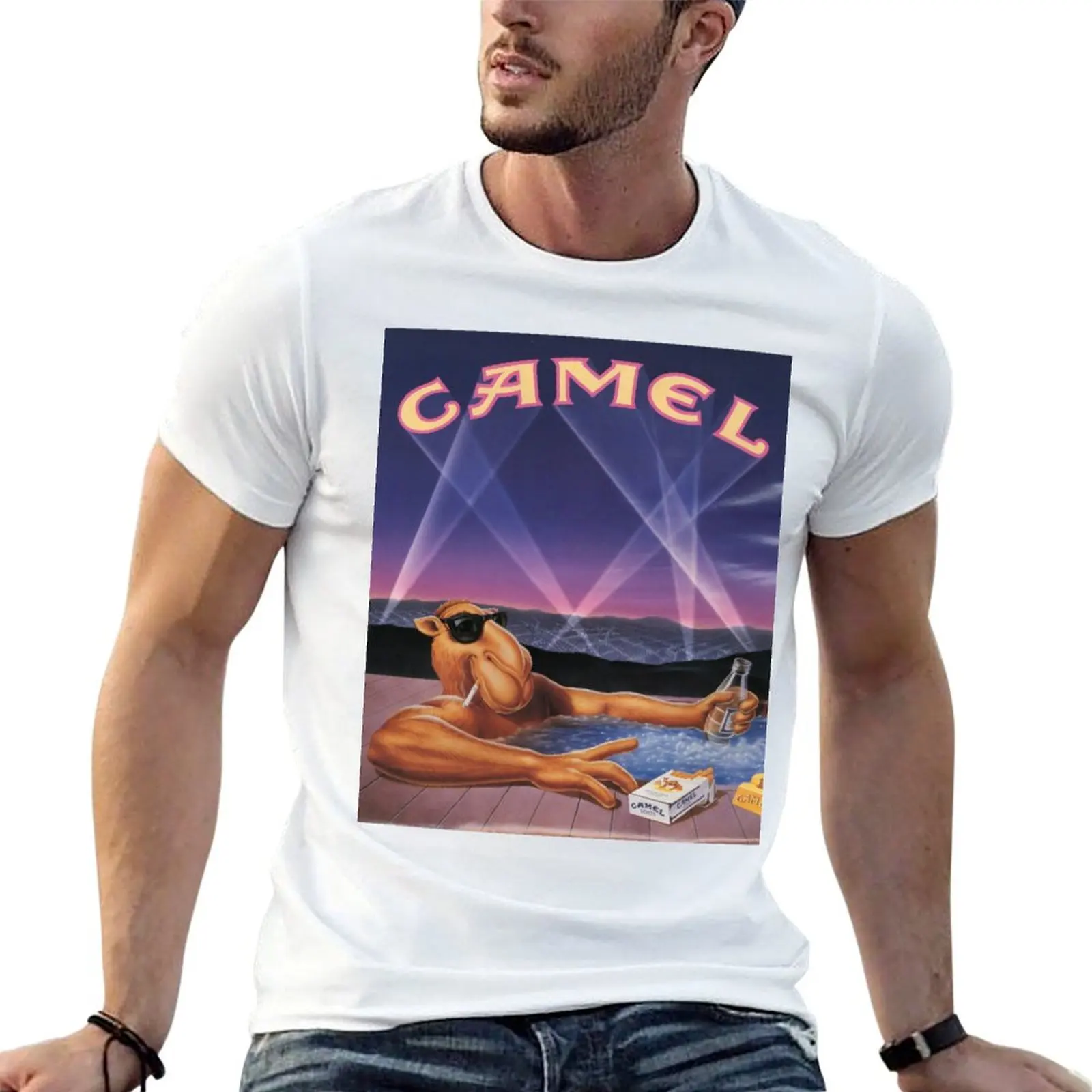 

cotton shirts t anime Ad shirts Vintage man T-Shirt t for Joe Camel funny