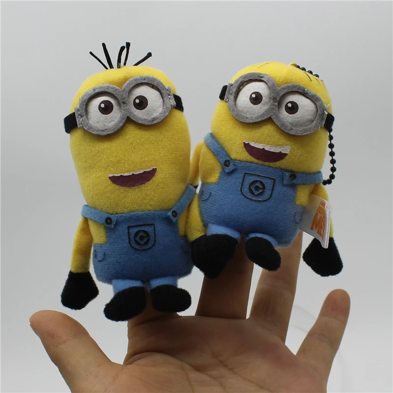 Despicable Me 3 Kevin Bob Minions Doll Keychain Cute Minion plush finger puppet Children'0s Toy Party Gift