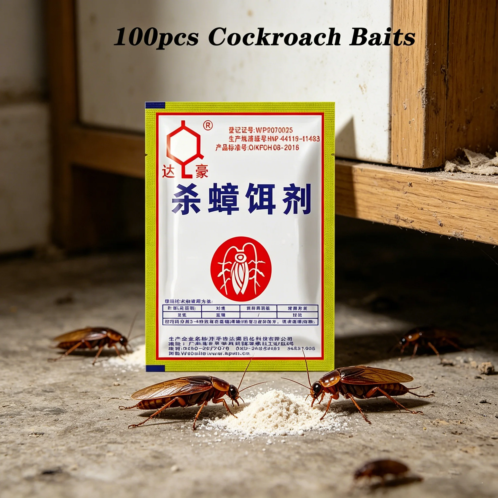 100 pièges anti-cafards, appâts insecticides, poudre répulsive, piège anti-insectes, produits de lutte antiparasitaire efficaces pour l'intérieur