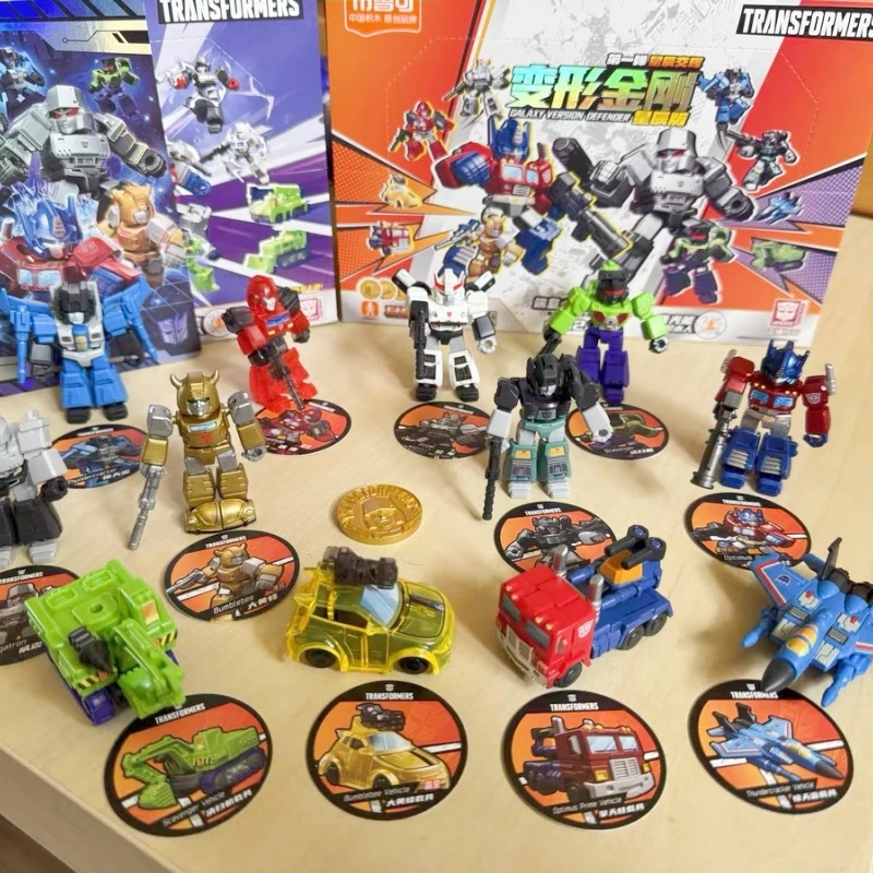 Blokees Transformers Defender Version 5,5 cm Wave1 Wave2 Optimus Prime Megatron Ironhide Thundercracker Roboter Spielzeug Geschenke