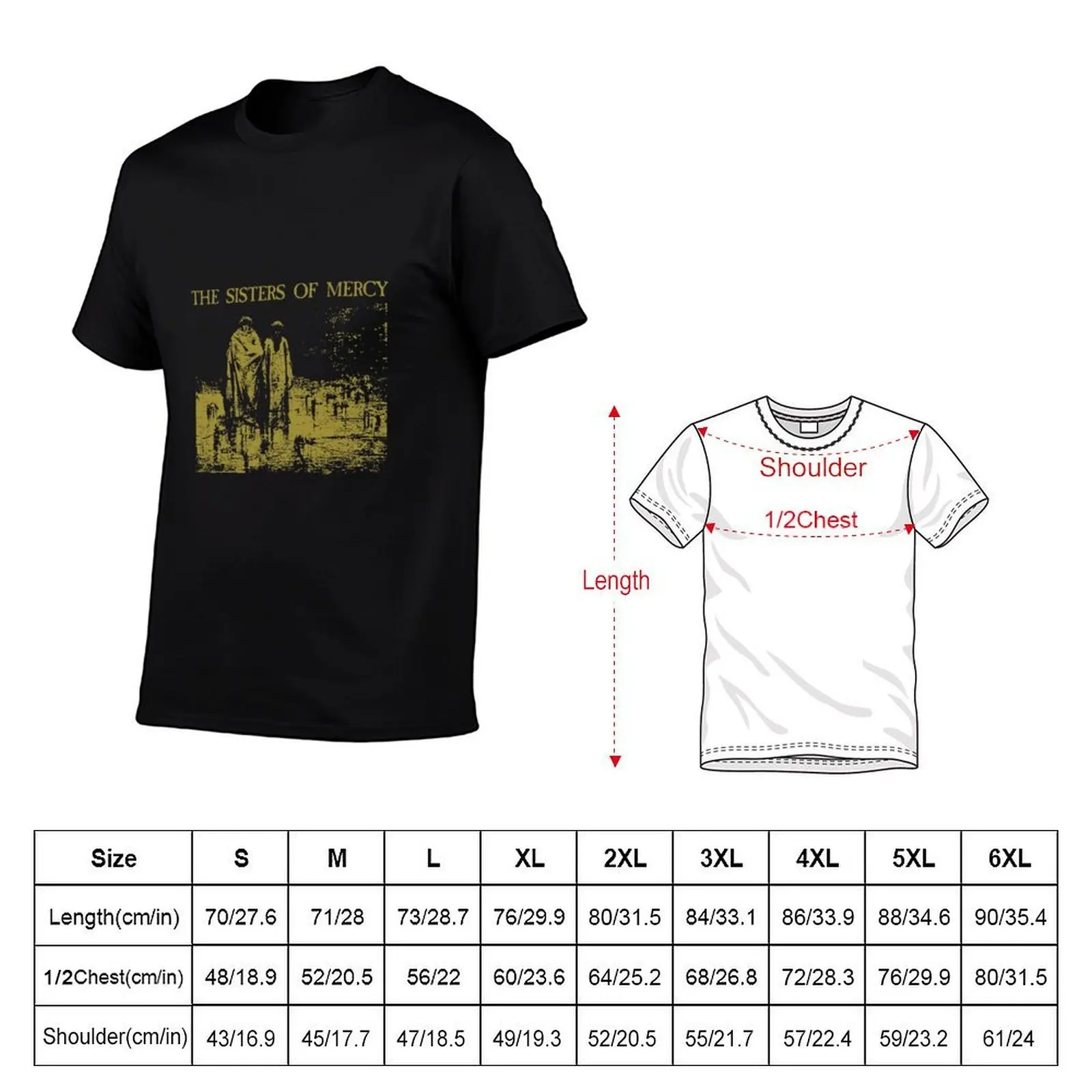 The Sisters Of Mercy Top Music Lover Gift For Fan T-Shirt summer top vintage men graphic t shirts