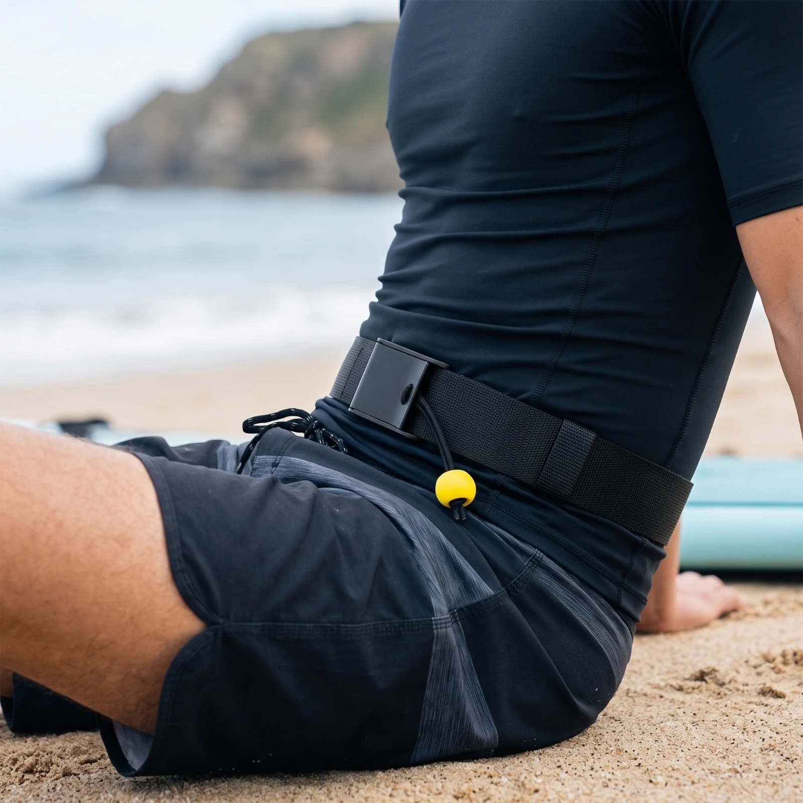 SUP Safety Belt with Quick-Release Buckle Adjustable Paddleboard Safety Belt Water Sports Gear Long-Lasting Flexible