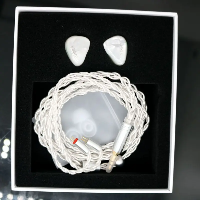 XINHS HS06 earphone berkabel 1DD + 3BA HIFI di telinga earphone gambar 3D resin IEM