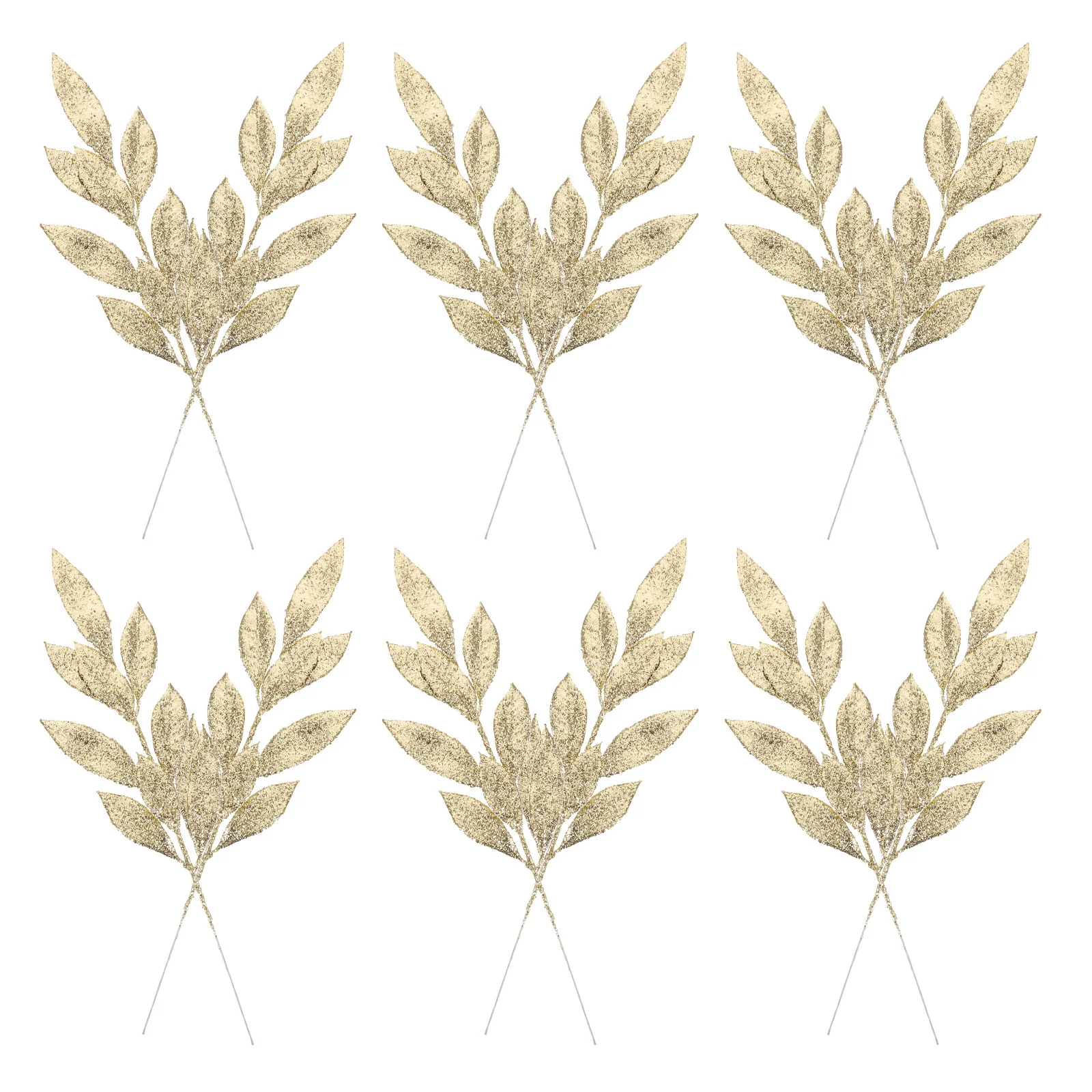 

12Pcs Christmas Leaf Picks: Shimmering Glitter Plastic Leaves for Holiday Home Decor, DIY Xmas Wreath, Fall Arrangements,