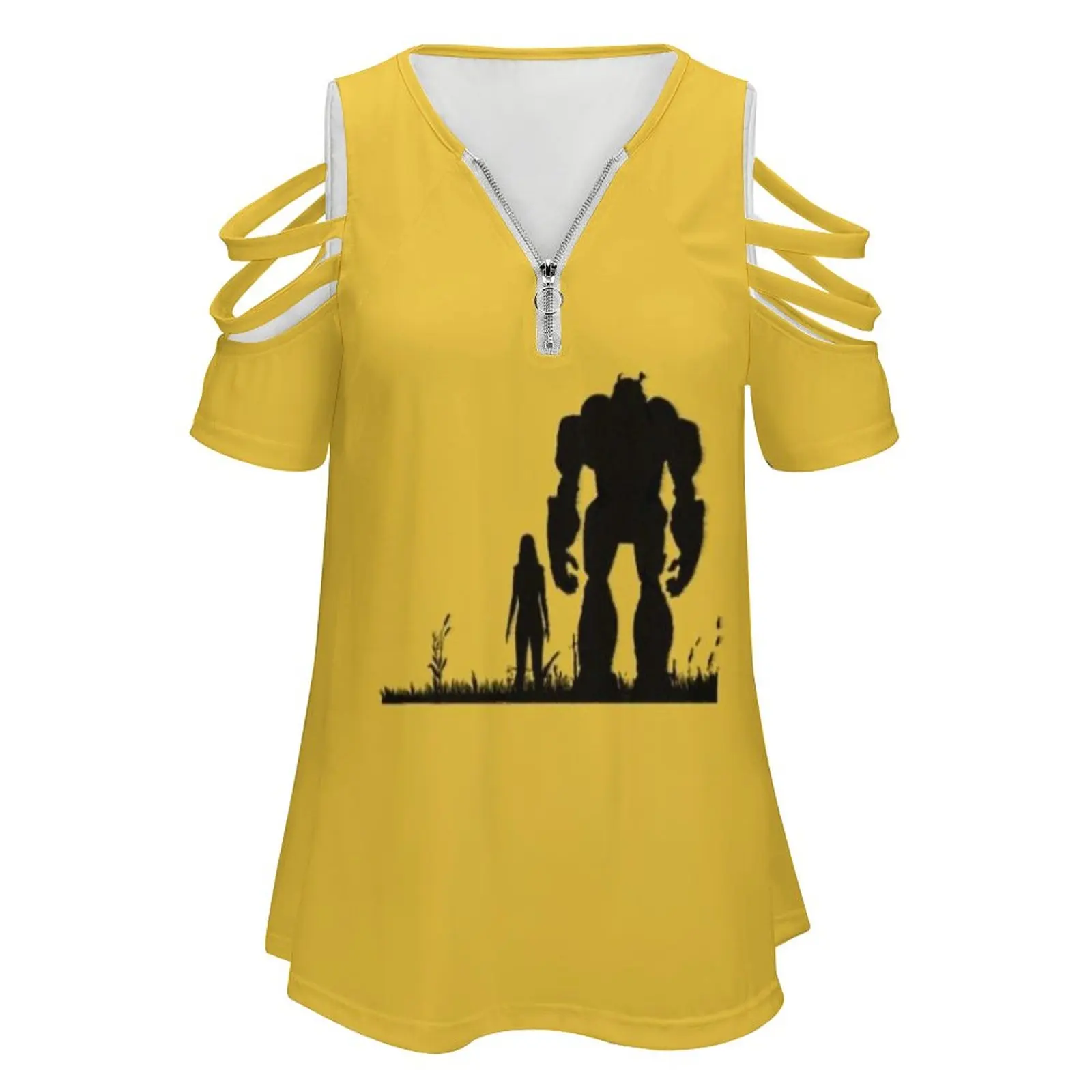 Charlie And Women's T-Shirt New Fashion Printed Zipper V-Neck Short Sleeve T Shirts Casual Plus Size 2018 Film Movie Charlie