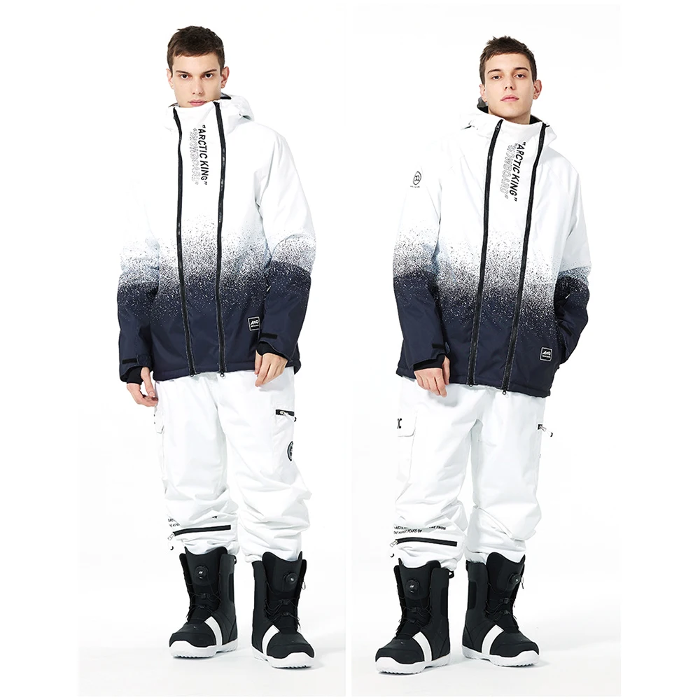 

New Men Women's Ski Suits Thickened Warm Mountaineering Snowboards Thickened Snow Pants Ski Set Overalls Windproof Waterproof