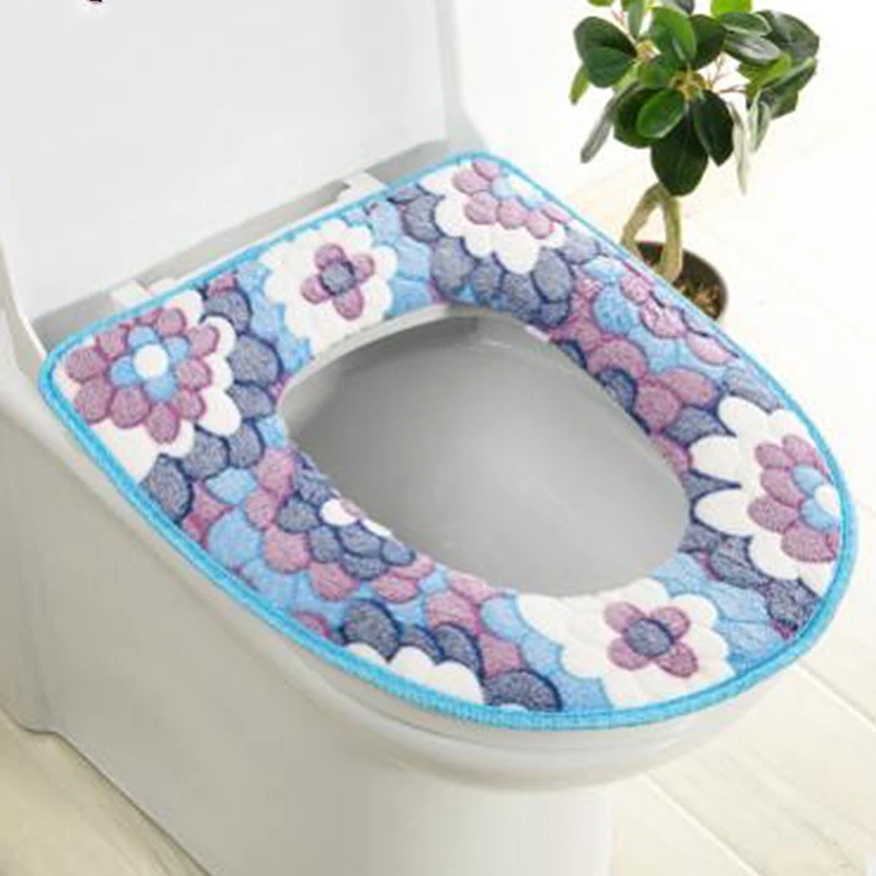 Toilet Cover Plush Seat Cover Models Waterproof Universal Model Toilet Ring Washable Bathroom Mat Decorative Toilet Seat