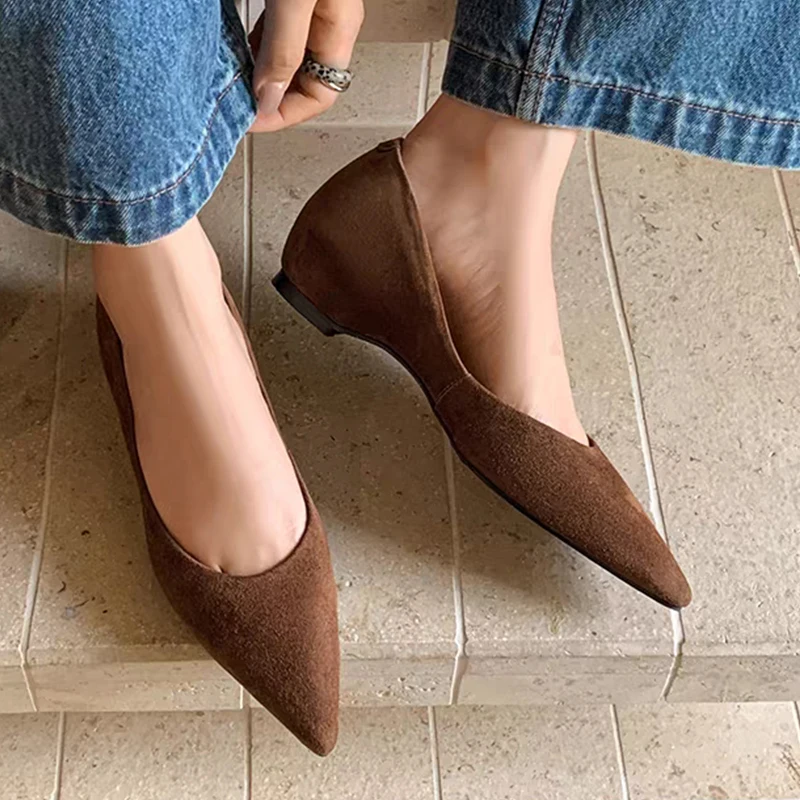 أحذية بكعب نسائي بمقدمة مدببة صنادل مكتنزة لصيف 2025 أحذية أنيقة ضحلة أحذية مكتب غير رسمية Mujer Sandalias #3