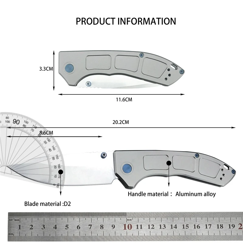 Outdoor Hunting BM748 Aluminum Alloy Handle Camping Rescue EDC Gift Folding Knife for Men