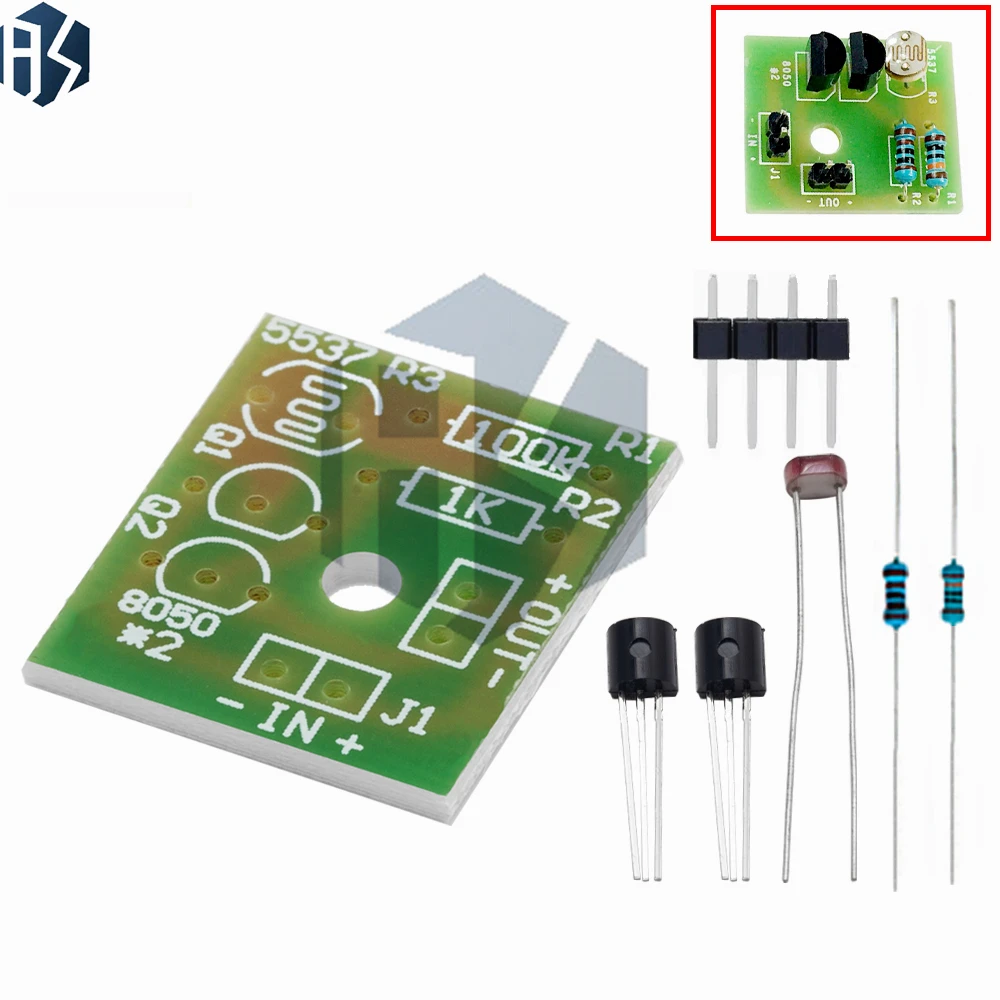 ‌ Kit DIY de sensor de controle de luz – Módulo fotorresistor LM393 com sensibilidade ajustável (3,3 V-5 V) e saída digital/analógica
