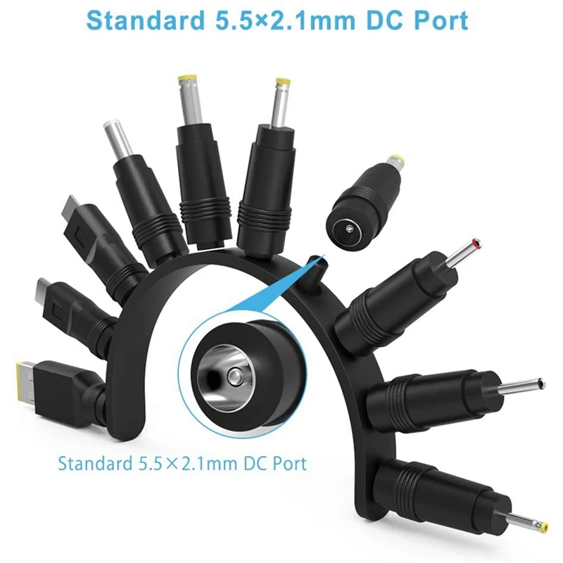 DC Power Cord USB To 5.5X2.1 Multifunctional Dc Interchangeable Plug