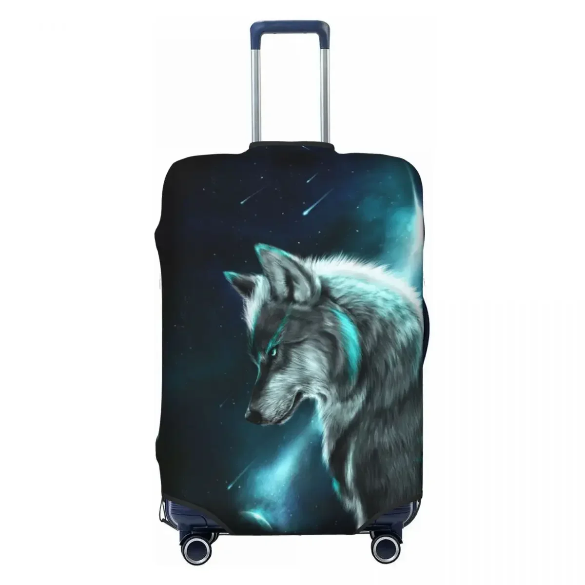 Custom Animal Wolf Luggage Cover Protector Cute Travel Suitcase Protective  for 18-32 Inch