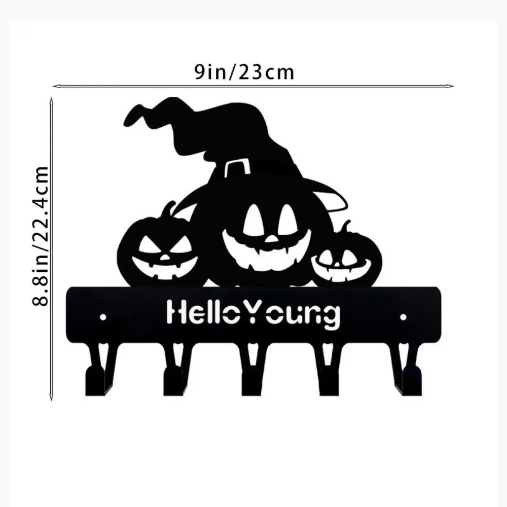 Mesmerizing 1pc Charming Metal Decorative Hook and Storage Rack – A Hypnotic Halloween Hook in Spooky Horror Pumpkin Shape.