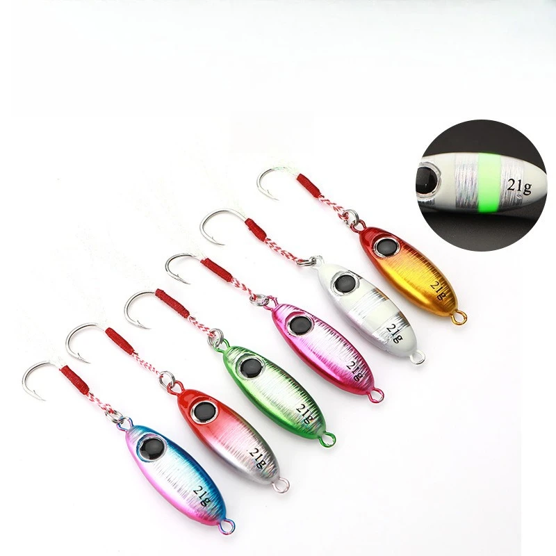 

3pcs Small Sequin Stones 5.5g-21g Metal Jigging Fishing Lures Shore Casting Jig Fishing Lure Spoon Saltwater Artificial Bait