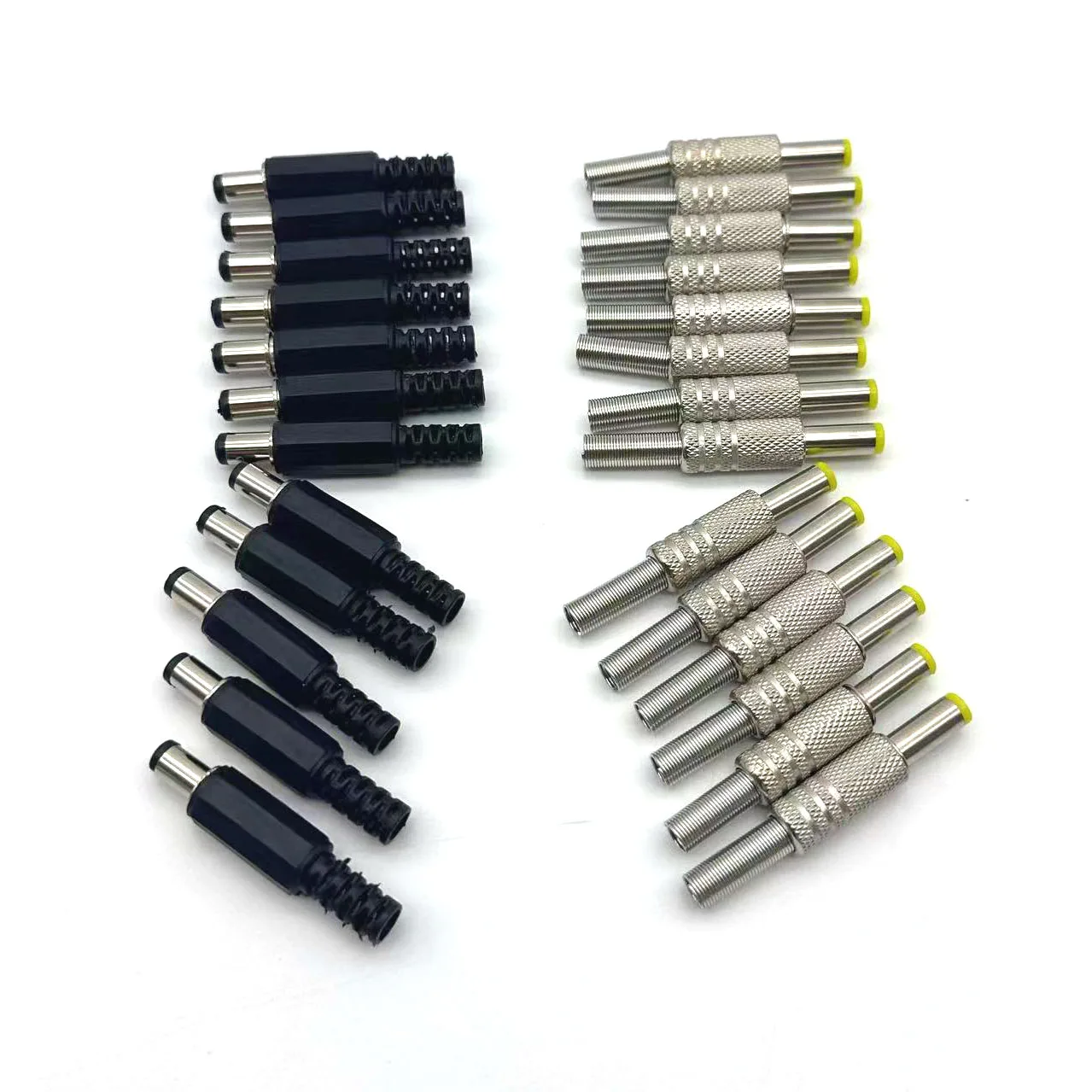 20pcs DC Power male Plug 3.5x1.3mm 4.0x1.7mm 4.8x1.7mm 5.5x2.1/2.5mm 6.3x3.0mm Adapter Charging Solder Plugs Jack DC Connector