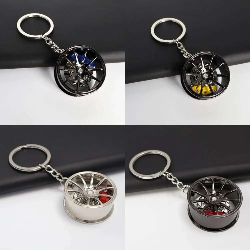 ثلاثية الأبعاد محور عجلات سيارة مفتاح سلسلة تململ لعبة أكياس قلادة سيارة الإطارات قرص فرامل المفاتيح سبيكة نموذج مفاتيح حامل أداة الإصبع كيرينغ #5