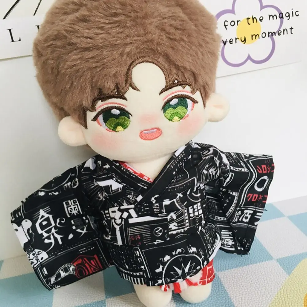 Japanese Style Cotton Doll Clothes Neon Flower Town Kimono Cotton Doll Suit Set Dress Up Jeans Plush Toy Clothes Children's Gift