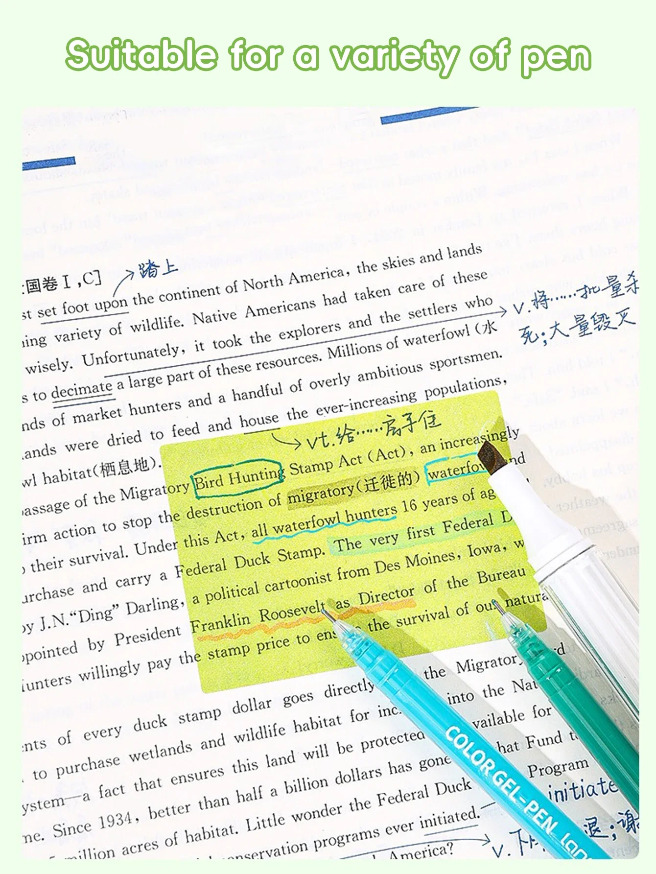 Glitzernde, transparente Haftnotizen, Tabs, zerreißbare Indexflaggen mit Farbverlauf für Journaling, Planer, Studentenbüro, Notizblock, Memo-Zubehör – Detail 6