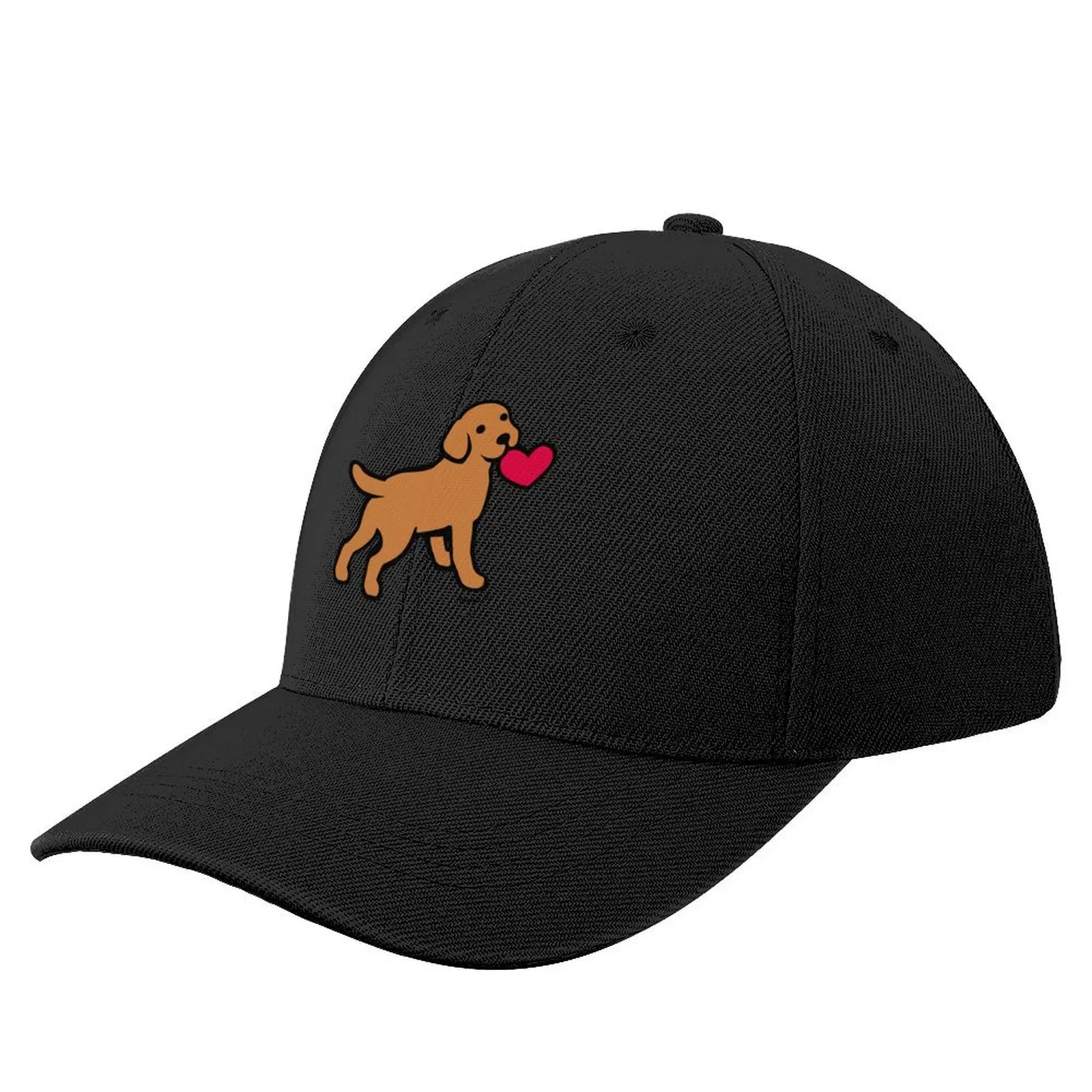 

Fox Red Labrador Puppy with a Little Heart Baseball Cap Designer Hat Hat Man For The Sun Golf Women Men's