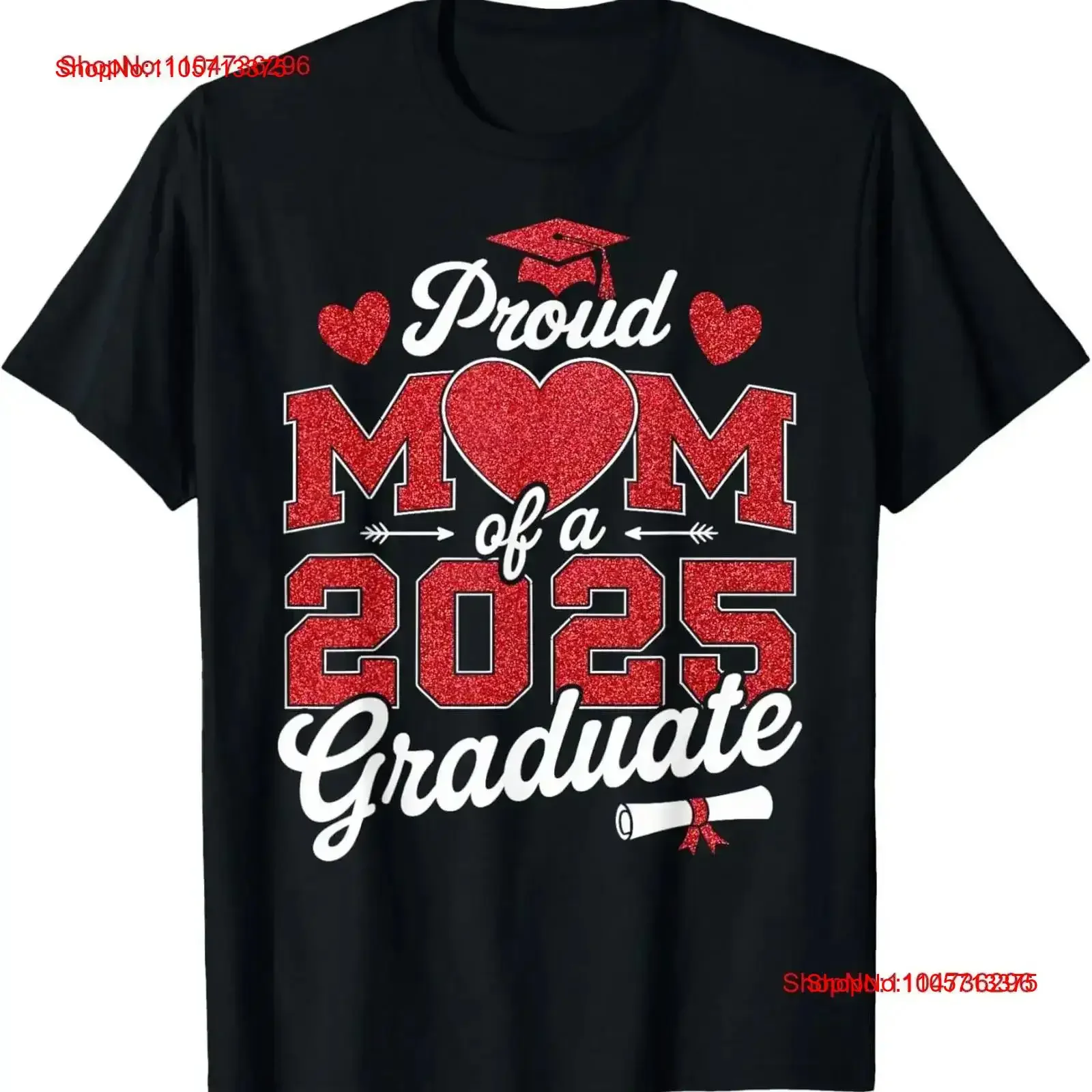 Proud mom of a class 2025 graduate senior graduation T Shirt vintage Washed graphic Top For Everyday Wear Casual vintage