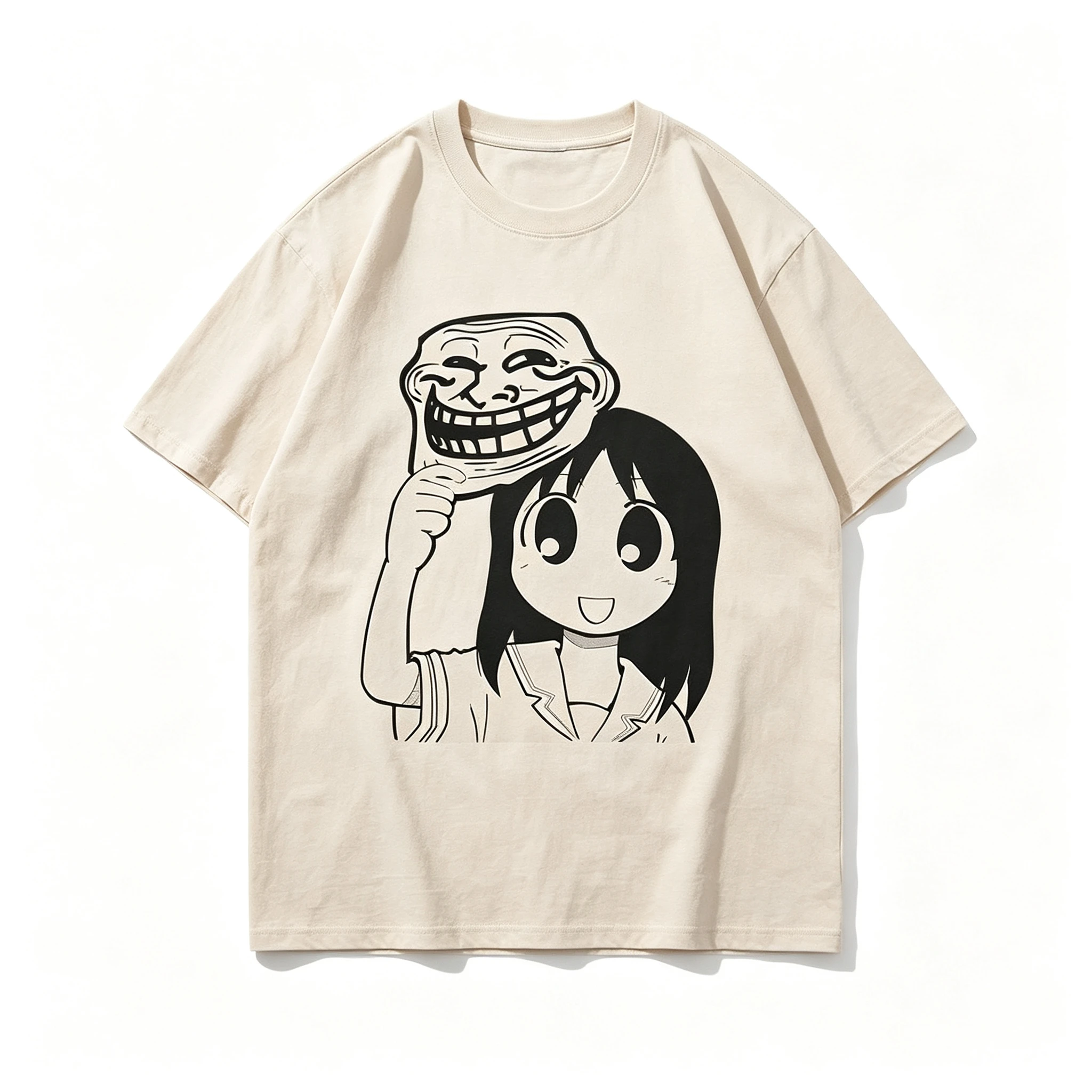 2026 New Family Matching Unisex Oversized T Shirt Osaka Funny Anime Girl Mask Meme Graphic Print Streetwear Casual Tee - view 4