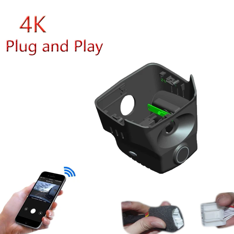 4K Plug And Play For Volkswagen Tharu XR Golf 300 TSI Pro 2025 Car Wifi DVR Video Recorder Dash Camera Dashcam