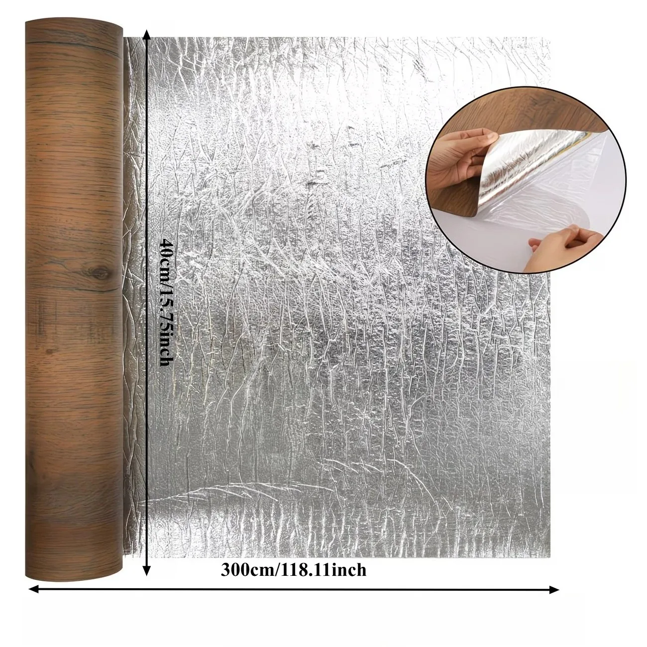 Decorative Moisture-proof Anti Fouling Self-adhesive Wallpaper Faux Wood Grain Background Wall Bedroom Kitchen Flooring Sticker