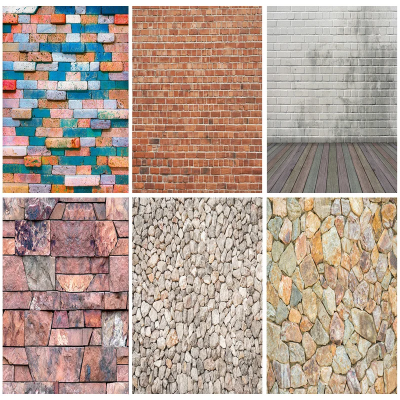 

SHENGYONGBAO Art Fabric Retro Brick Wall Theme Photography Background Interior Decoration Portrait Shooting Props TBZ-01