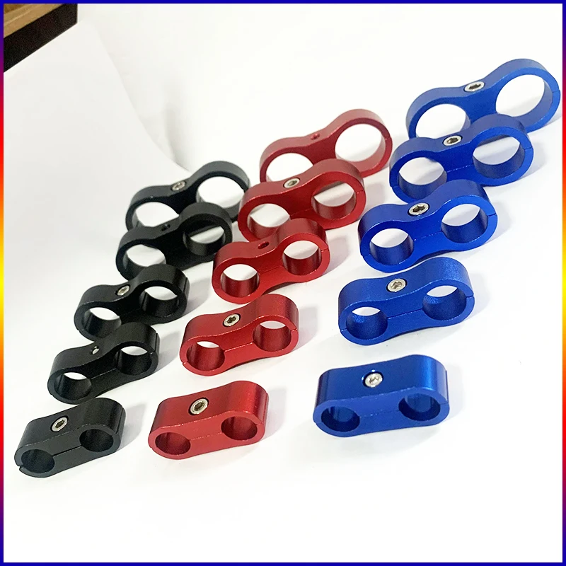 4 قطعة خرطوم فاصل المشبك العالمي الألومنيوم AN4 AN6AN8AN10AN12 مضفر المطاط خرطوم البليت النفط الوقود خرطوم المياه أنبوب فاصل عدة #2