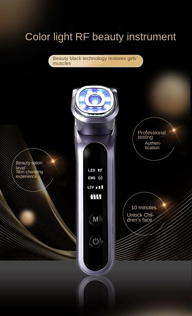 

Multi Functional RF Negative Ion Ultrasound Import Lifting V Facial Massage and Rejuvenation Intelligent Beauty Instrument