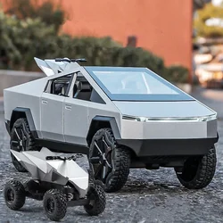 1:24 S Truck Pickup Alloy Car Model Diecasts Metal Toy Off-road Vehicles Truck Model Simulation Sound Light Kids Gifts