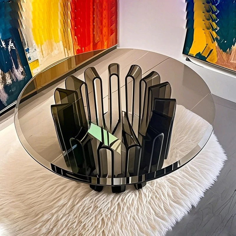 

Acrylic transparent round tea table ins design coffee table