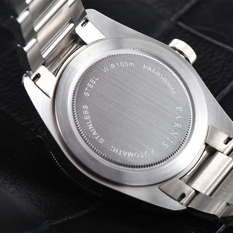 メンズサファイアクリスタル時計,グリーンダイヤル,自動巻き,機械式,カレンダー,ファッション,時計,41mm, 2024